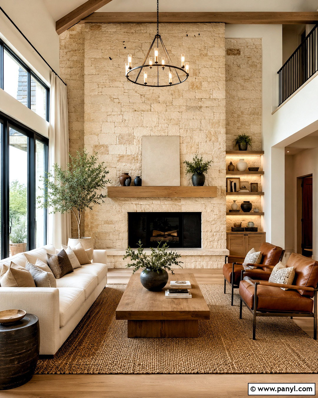 Stone Fireplace Accent Wall - 20 modern accent wall ideas