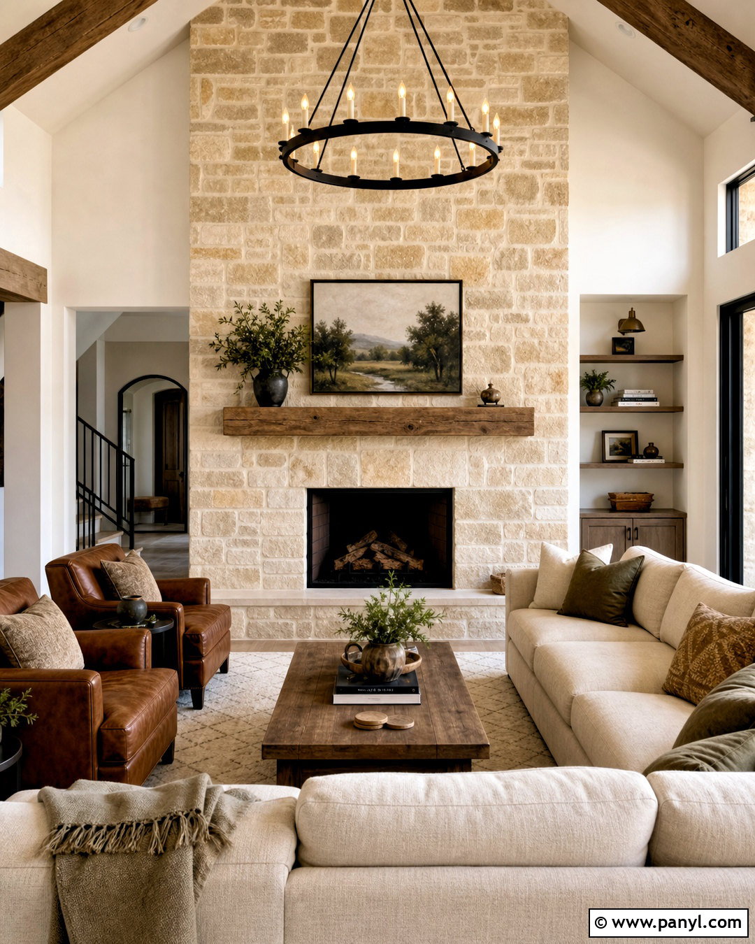 Stone Fireplace Accent Wall - 20 room accent wall ideas