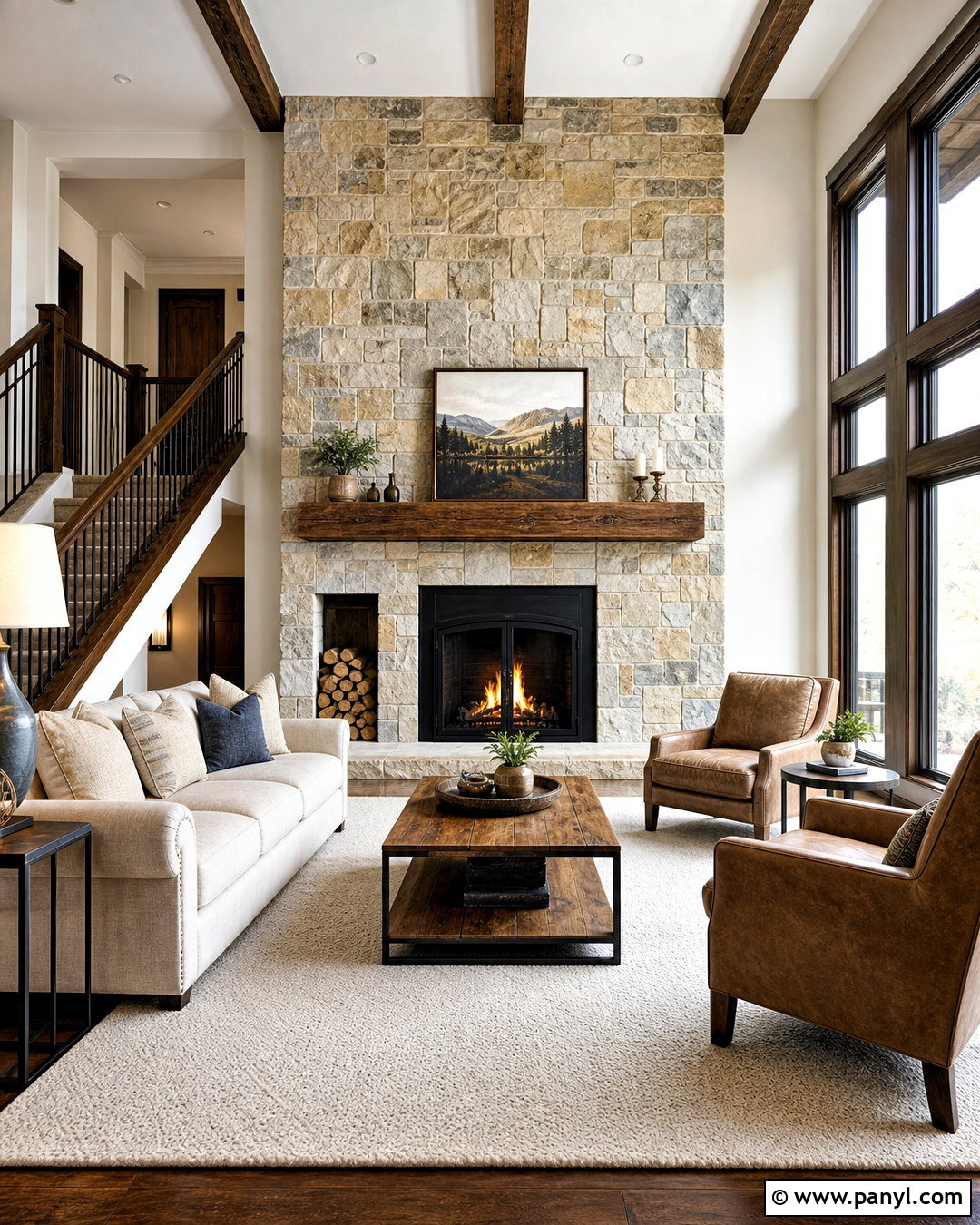 Stone Fireplace Accent Wall - 20 unique accent wall ideas