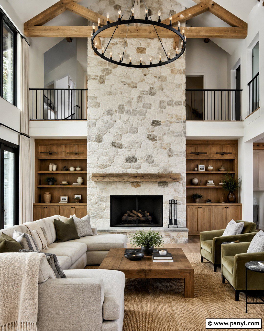 Stone Fireplace Accent Wall - 35 tall accent wall high ceilings
