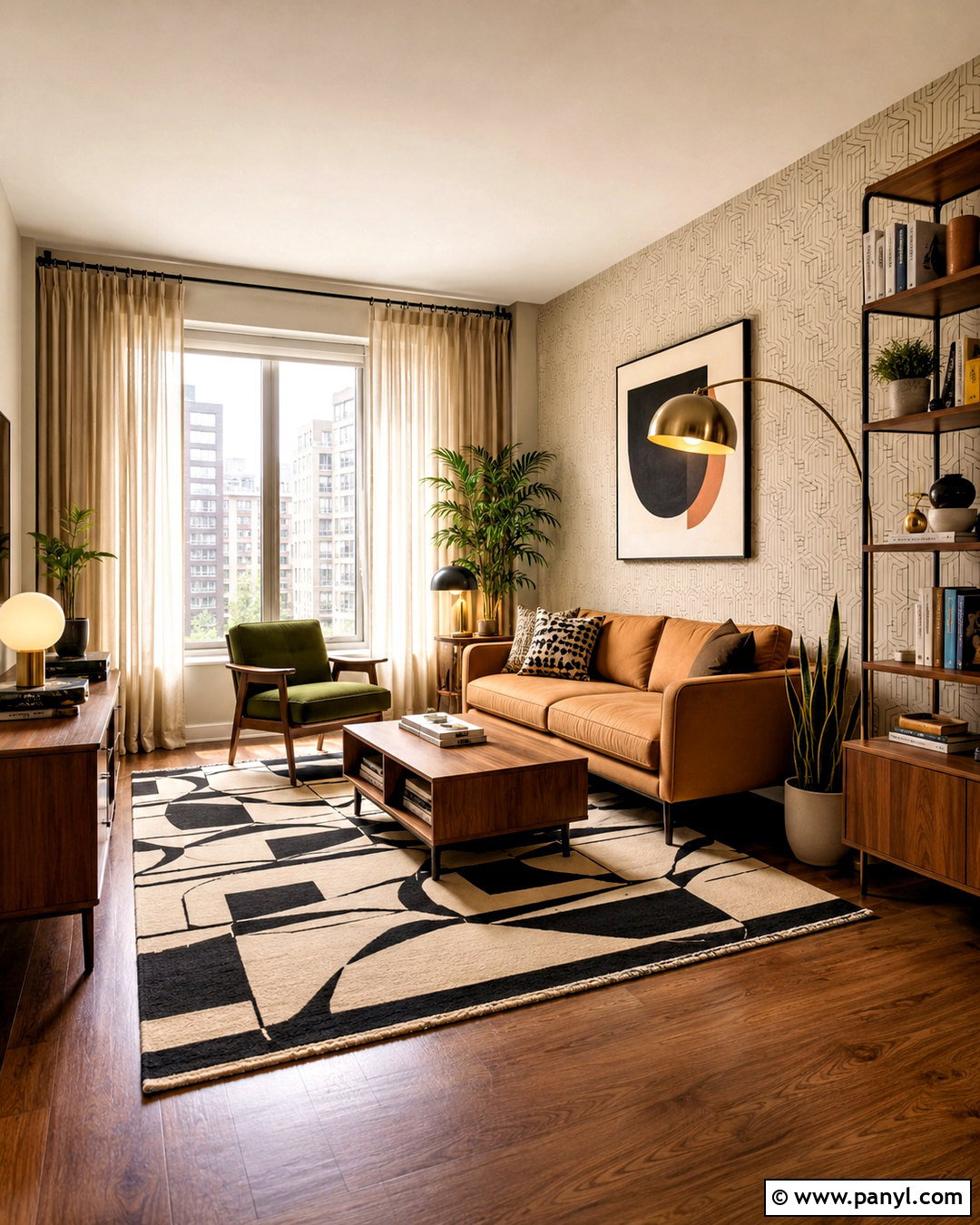 Stone Fireplace Mid Century Modern Living Room - 20 mid century modern living room ideas