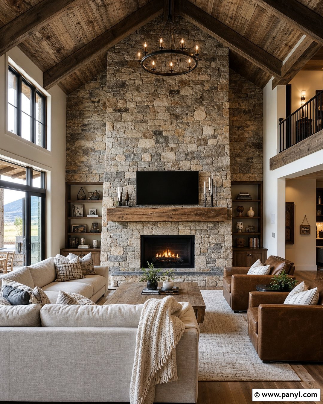 Stone Fireplace Rustic Accent Wall - 30 Rustic Accent Wall Ideas