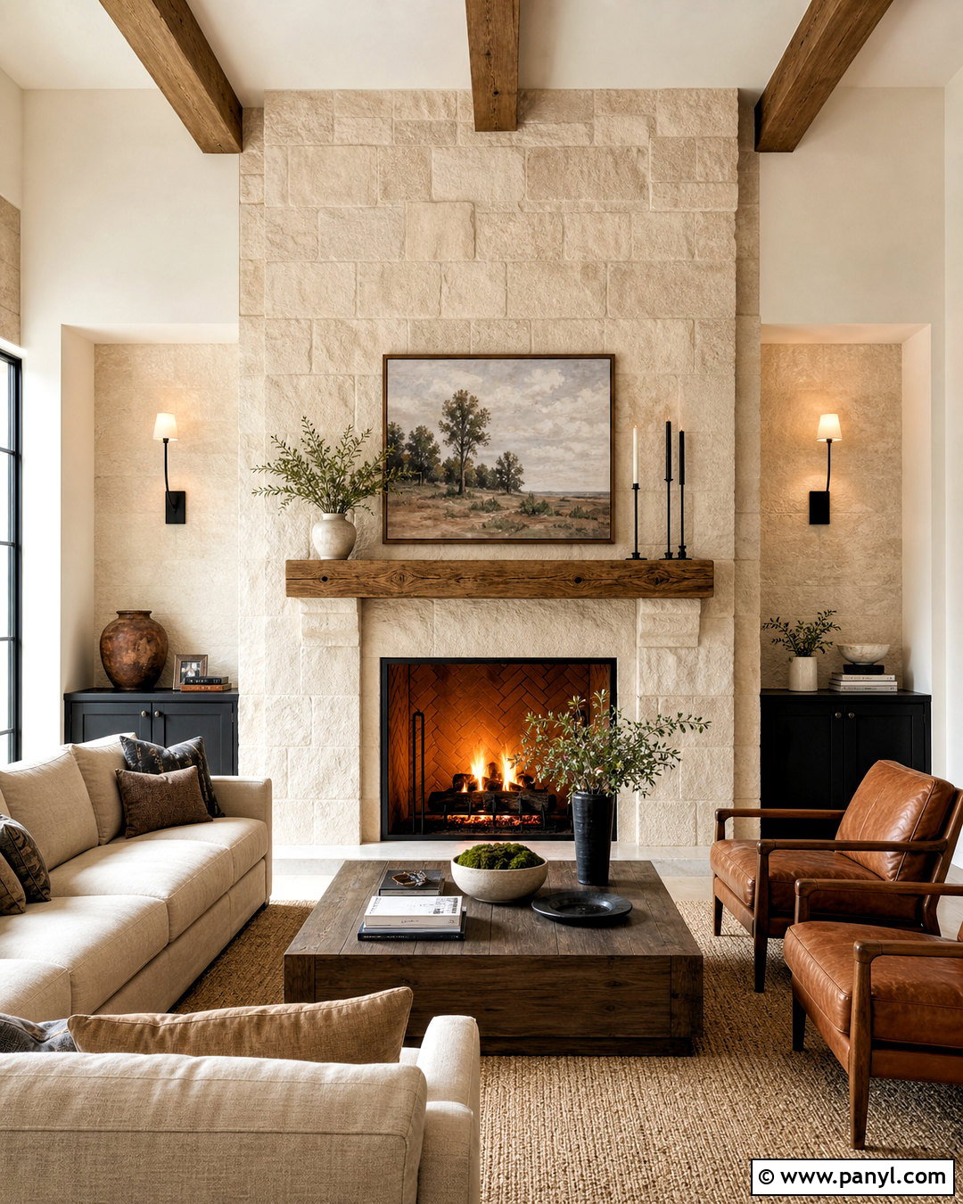 Stone Fireplace Wall - 20 adding texture to walls