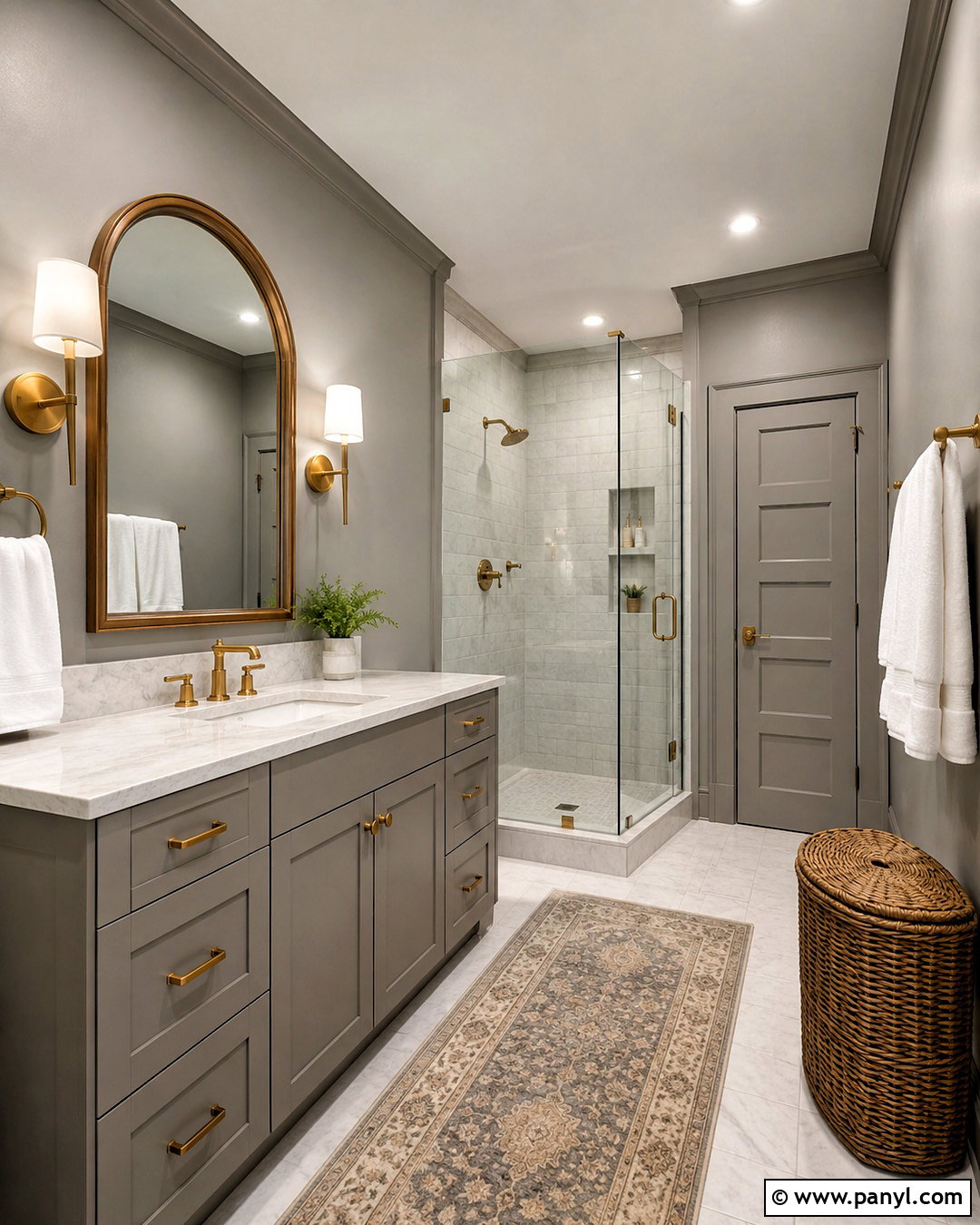 Stone Gray Bathroom Walls And Trim - 35 trim and walls same color ideas