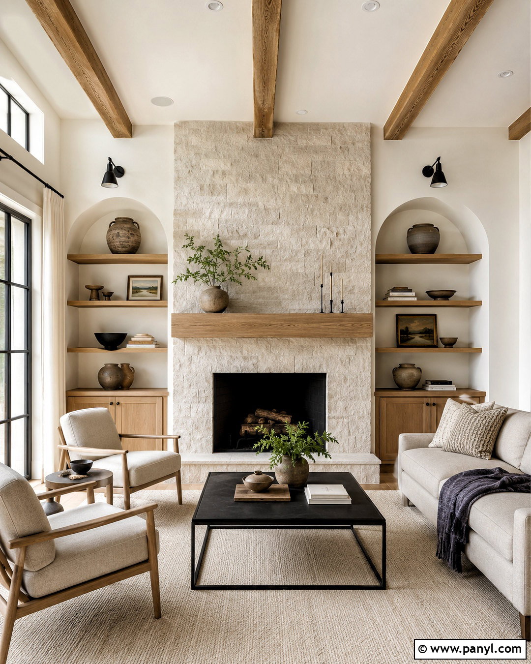 Stone Gray Fireplace Background - 20 neutral color background ideas