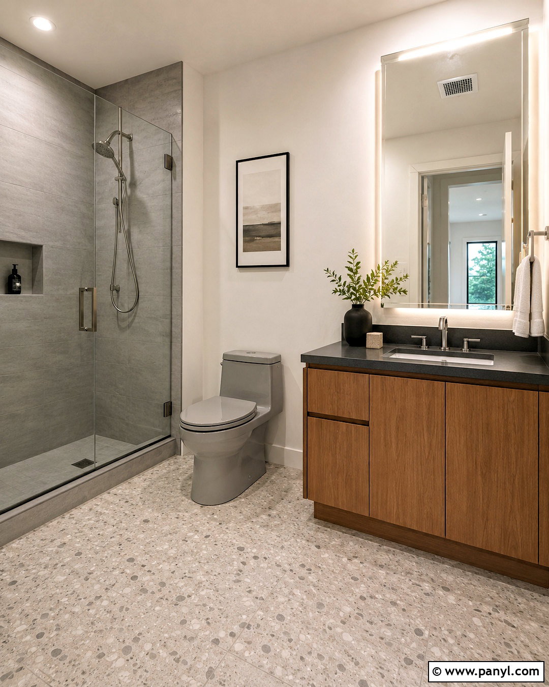 Stone Gray Toilet Bathroom - 35 Toilet Color Ideas