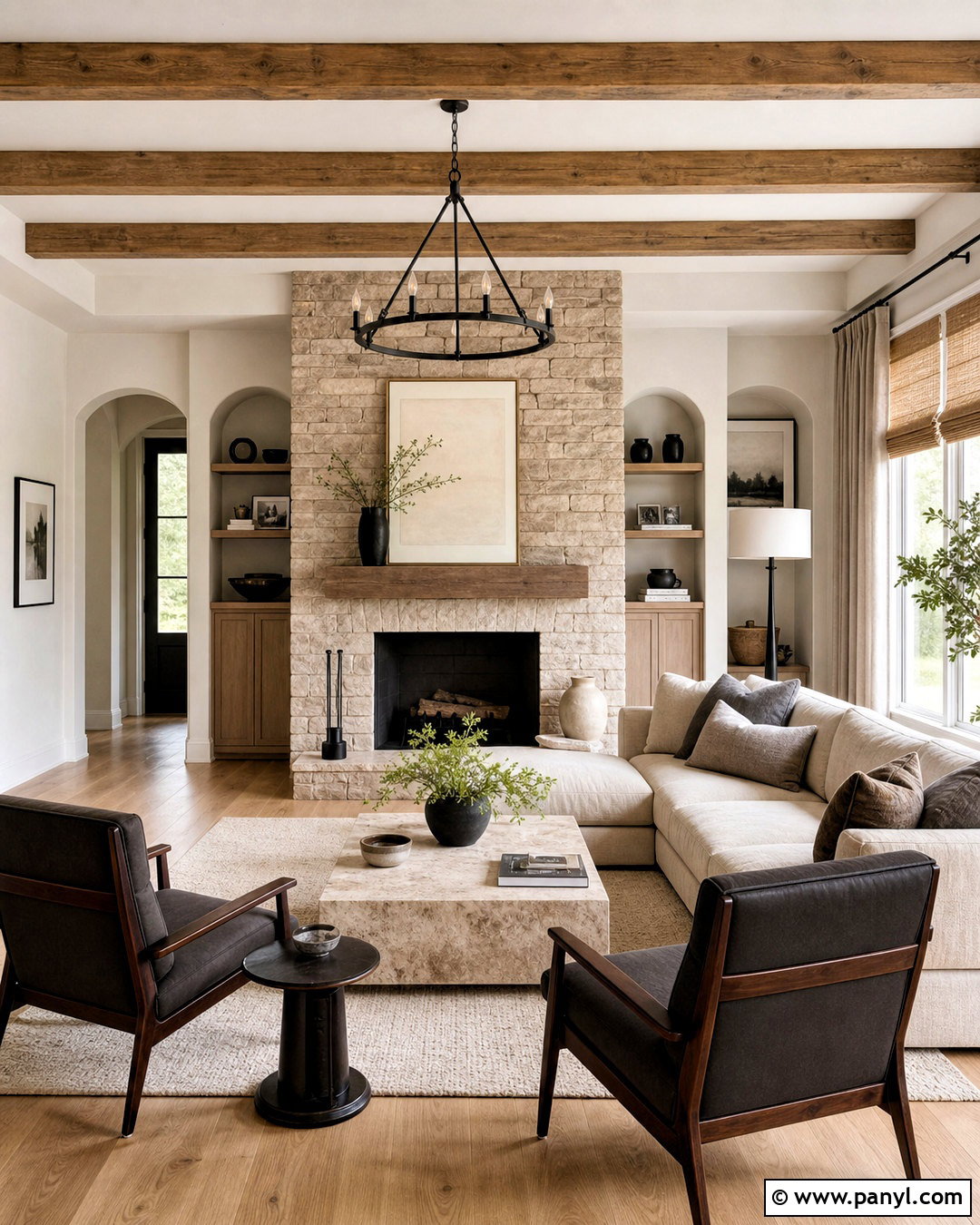 Stone Living Room - 20 neutral living room paint color ideas