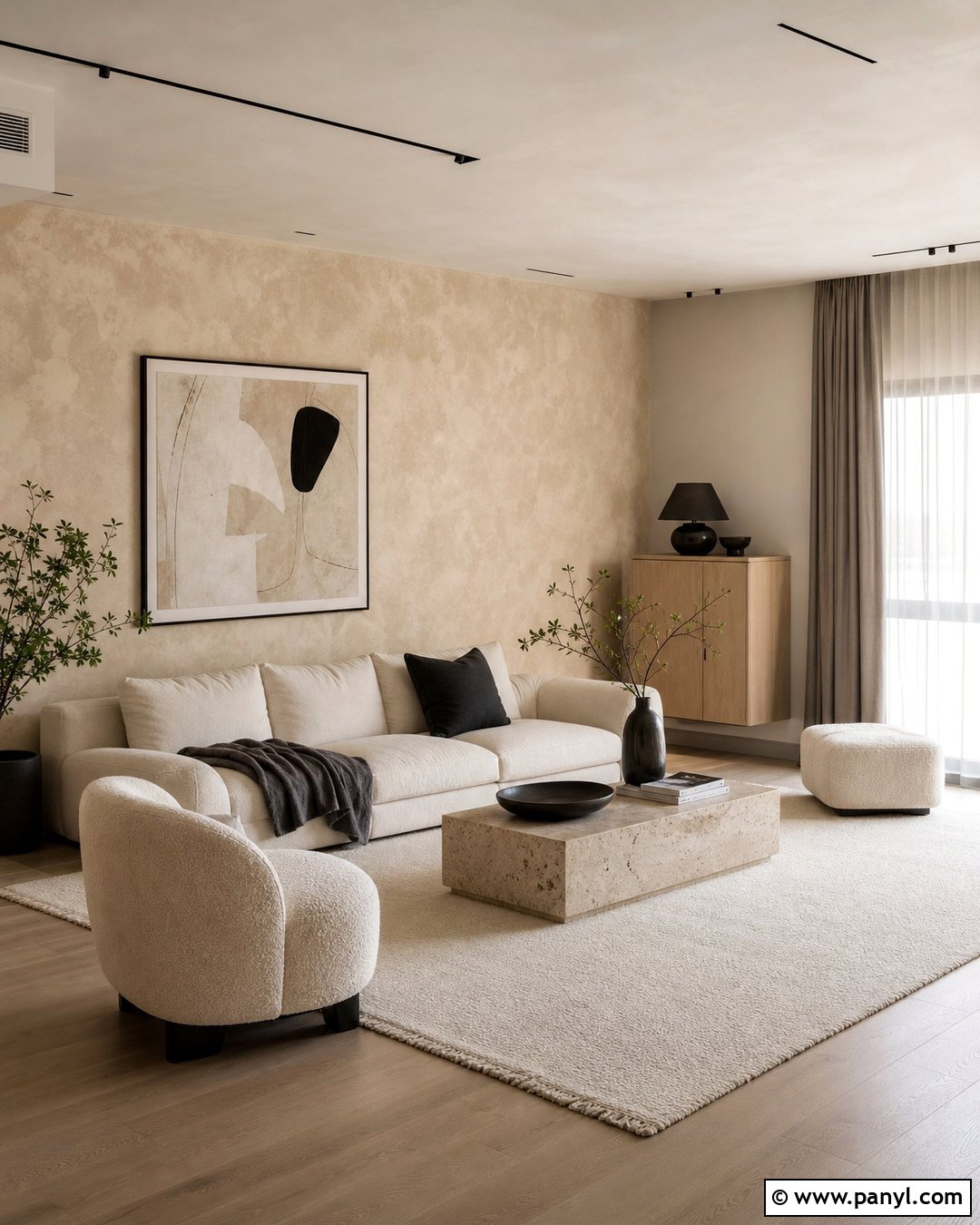 Stone Plaster Wallpaper Modern Living Room - 30 neutral colors wallpaper ideas