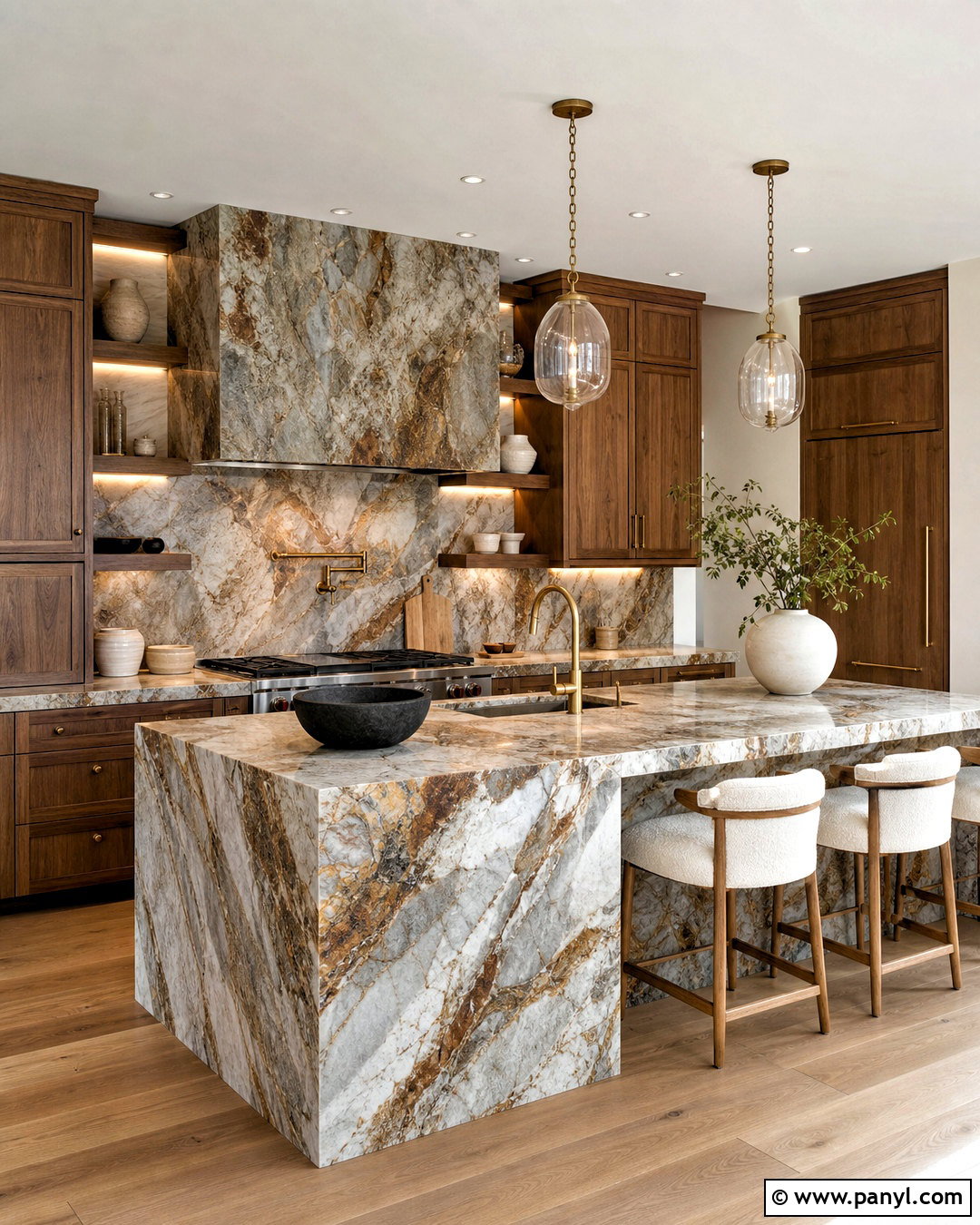 Stone Statement Kitchen - 20 kitchen design ideas