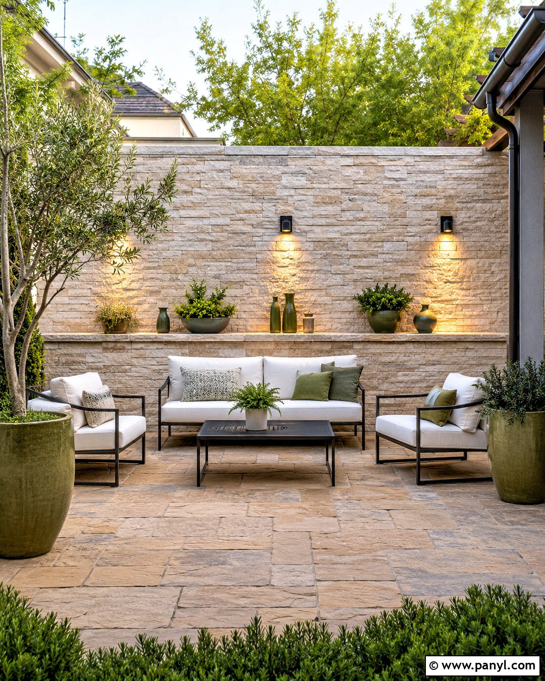 Stone Veneer Patio Wall - 20 outdoor patio wall ideas