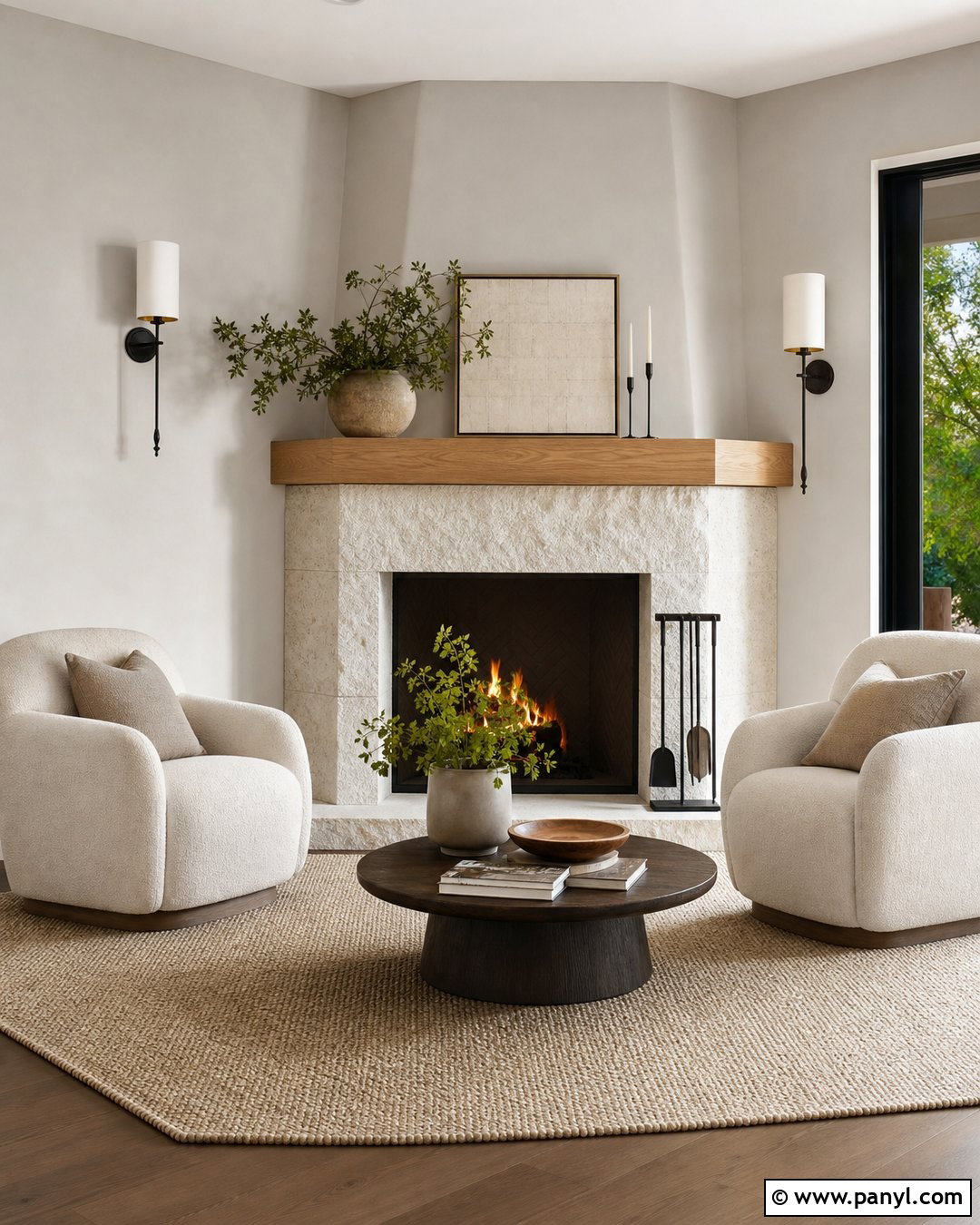 Stone Wall Corner Fireplace - 20 Neutral Color Wall Corner Ideas