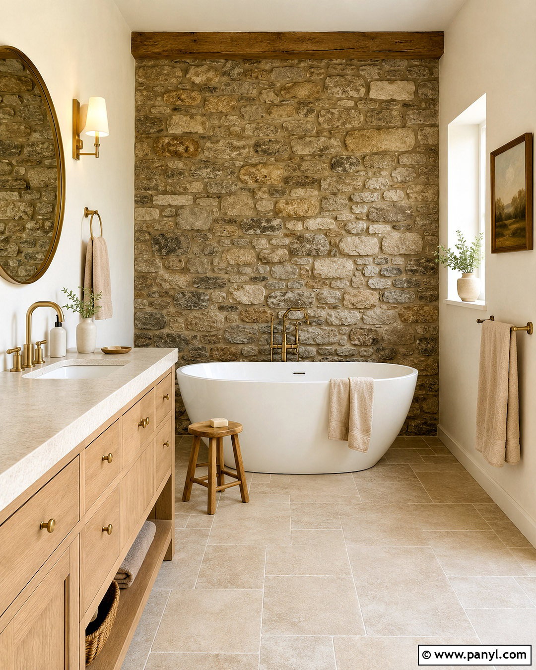Stone Wall Cottage Bathroom - 20 cottage bathroom ideas