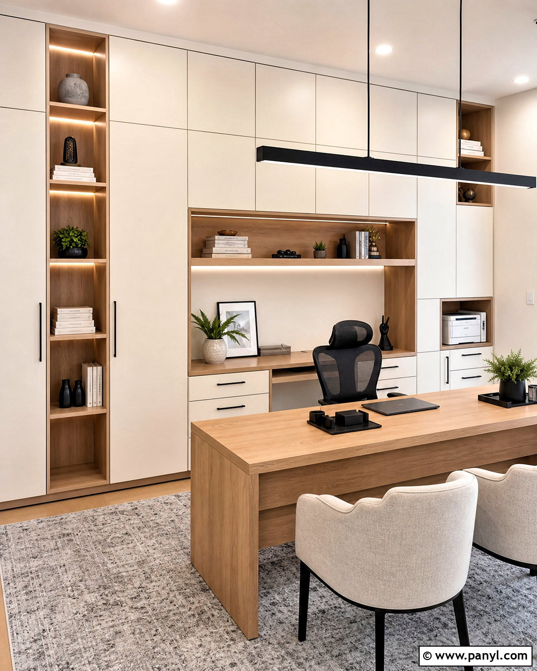 Storage-Focused Professional Office - 20 work office decor professional ideas
