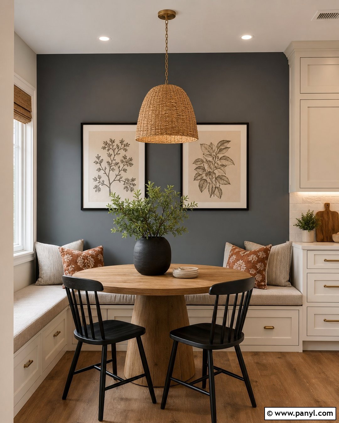 Storm Cloud Breakfast Nook Accent Wall - 20 Sherwin Williams Storm Cloud Accent Wall Ideas