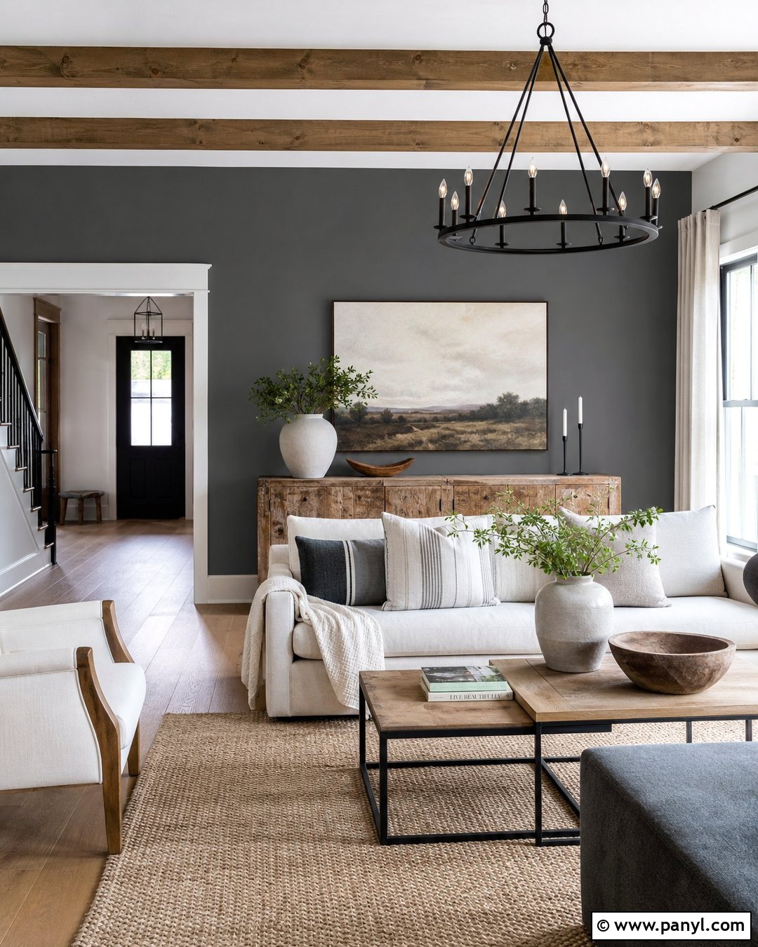 Storm Cloud Modern Farmhouse Accent Wall - 20 Sherwin Williams Storm Cloud Accent Wall Ideas