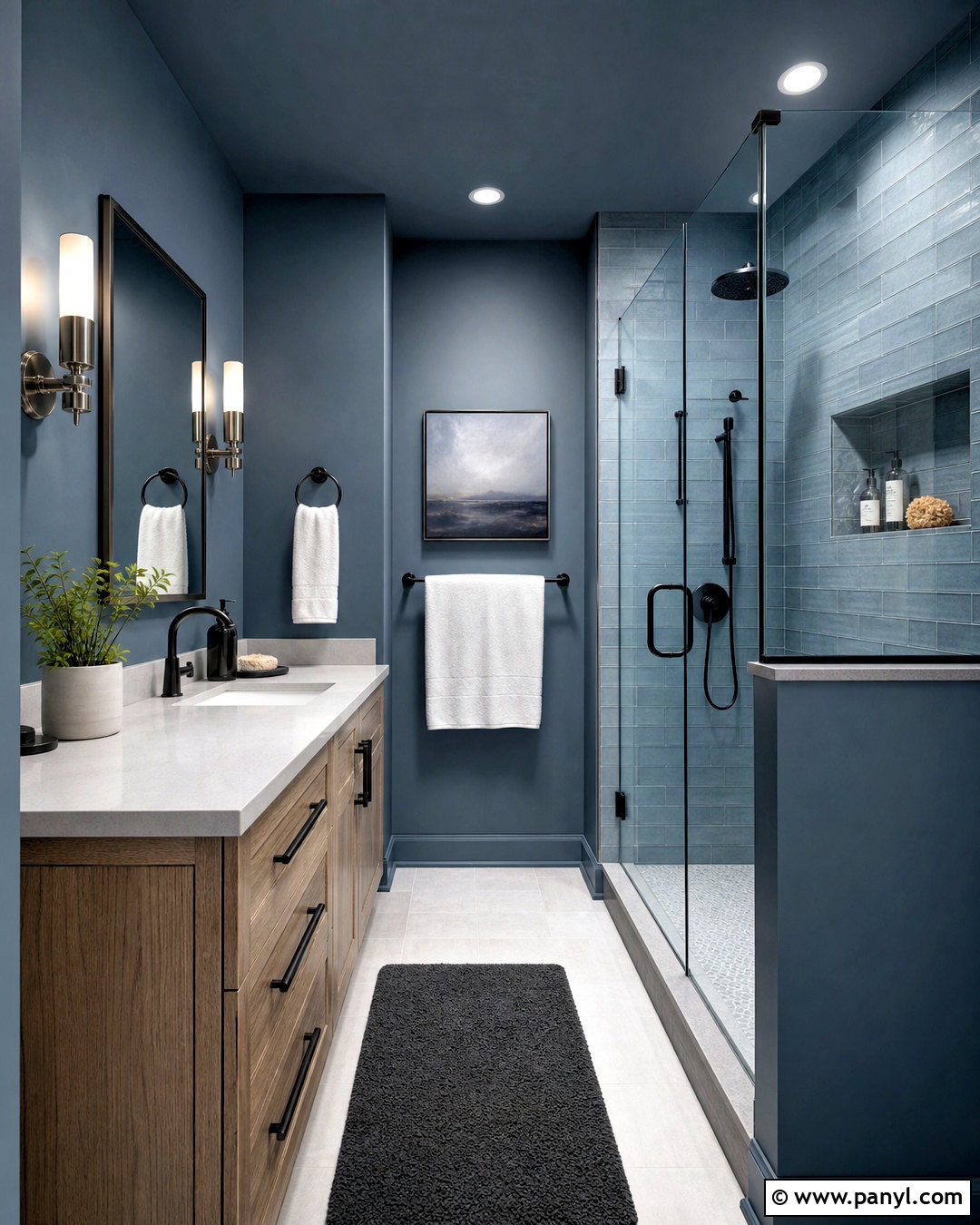 Stormy Blue-Gray Bathroom Paint - 20 moody bathroom paint colors