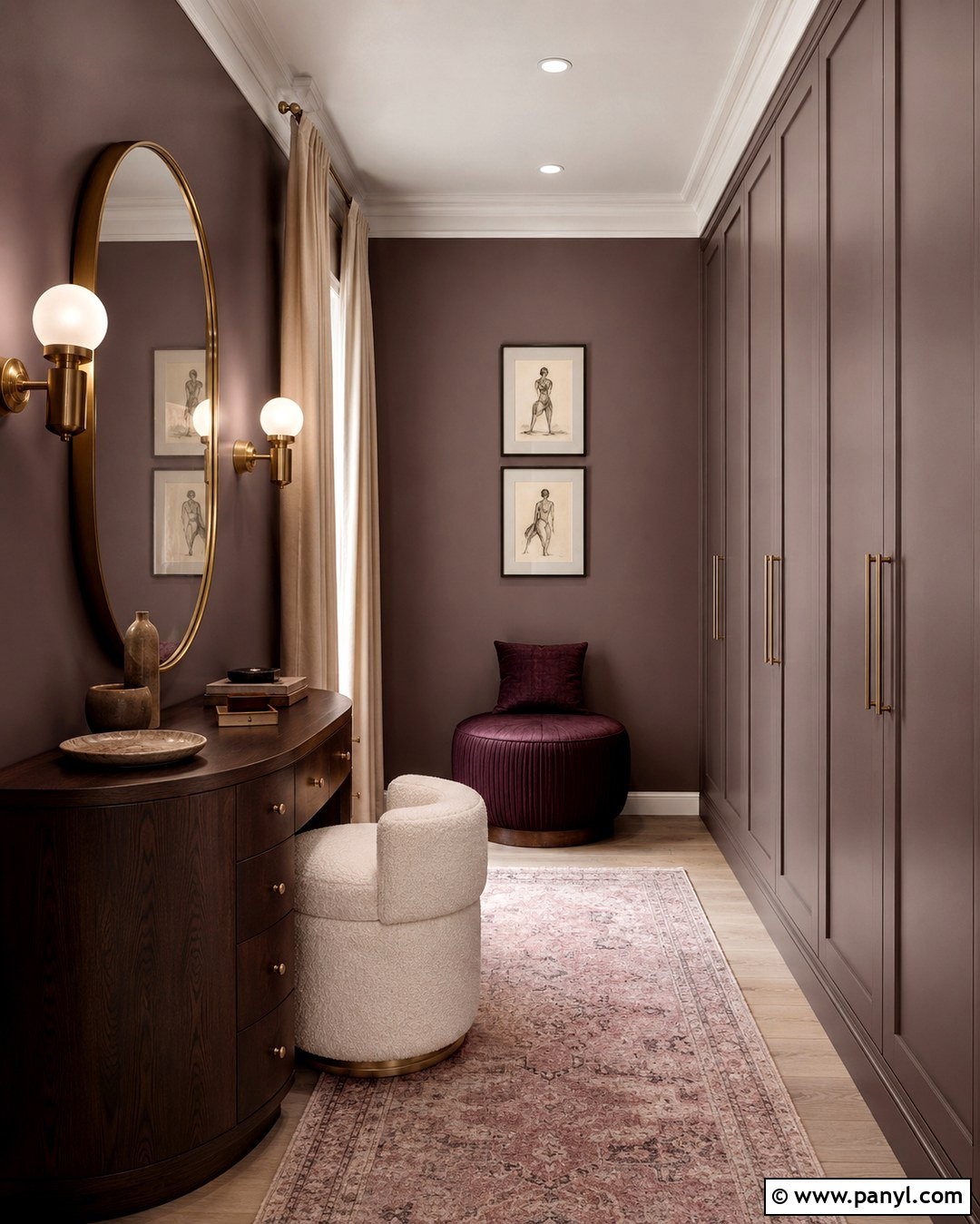 Stormy Mauve Wall Color - 20 Dark Moody Wall Colors