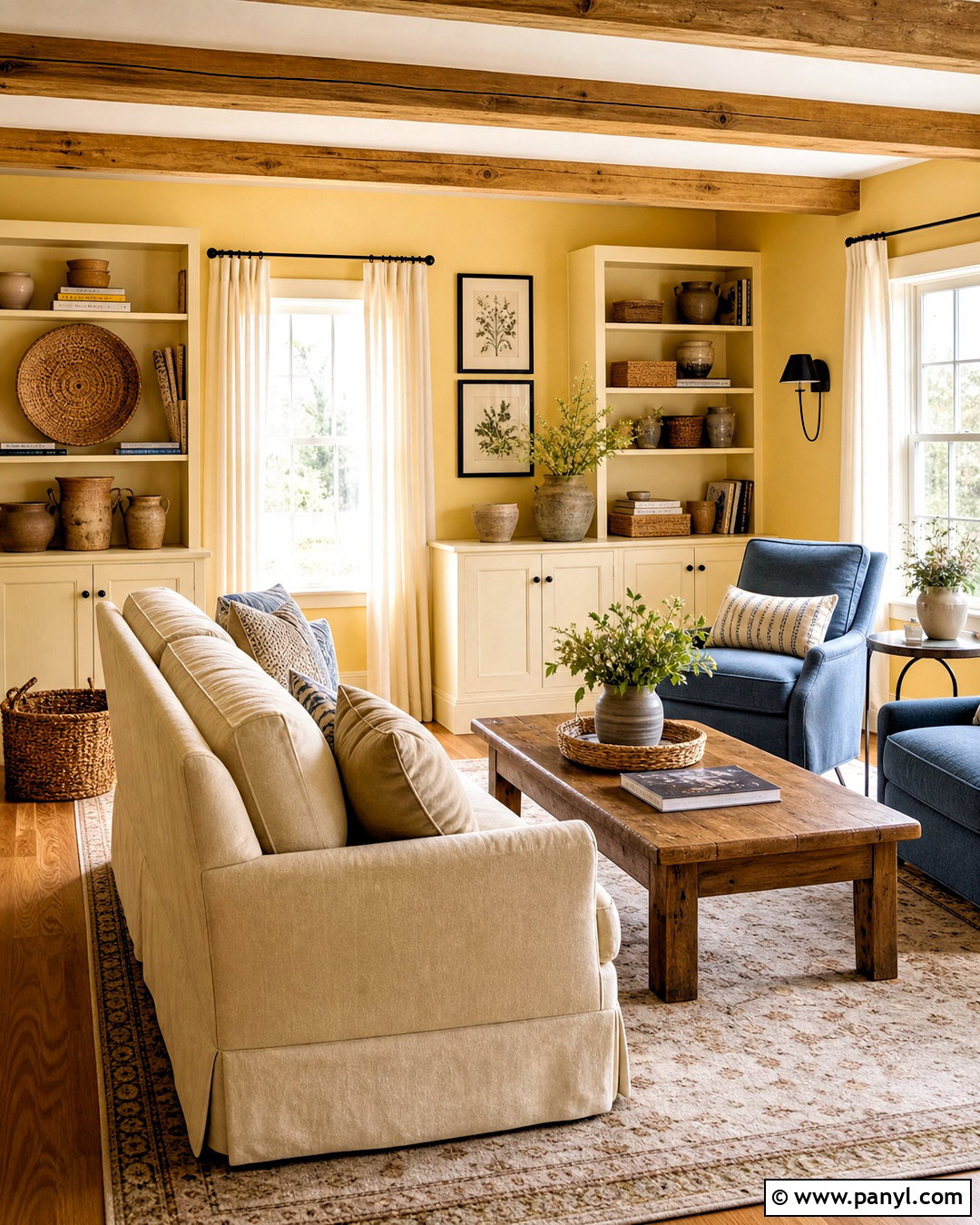 Straw Yellow Living Room - 20 yellow living room colors
