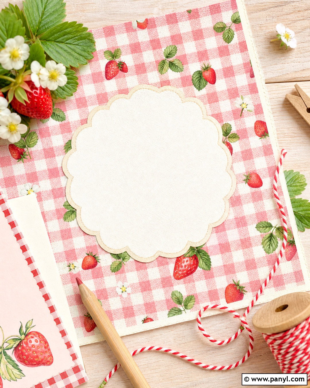 Strawberry Gingham Background - 20 gingham background aesthetic ideas