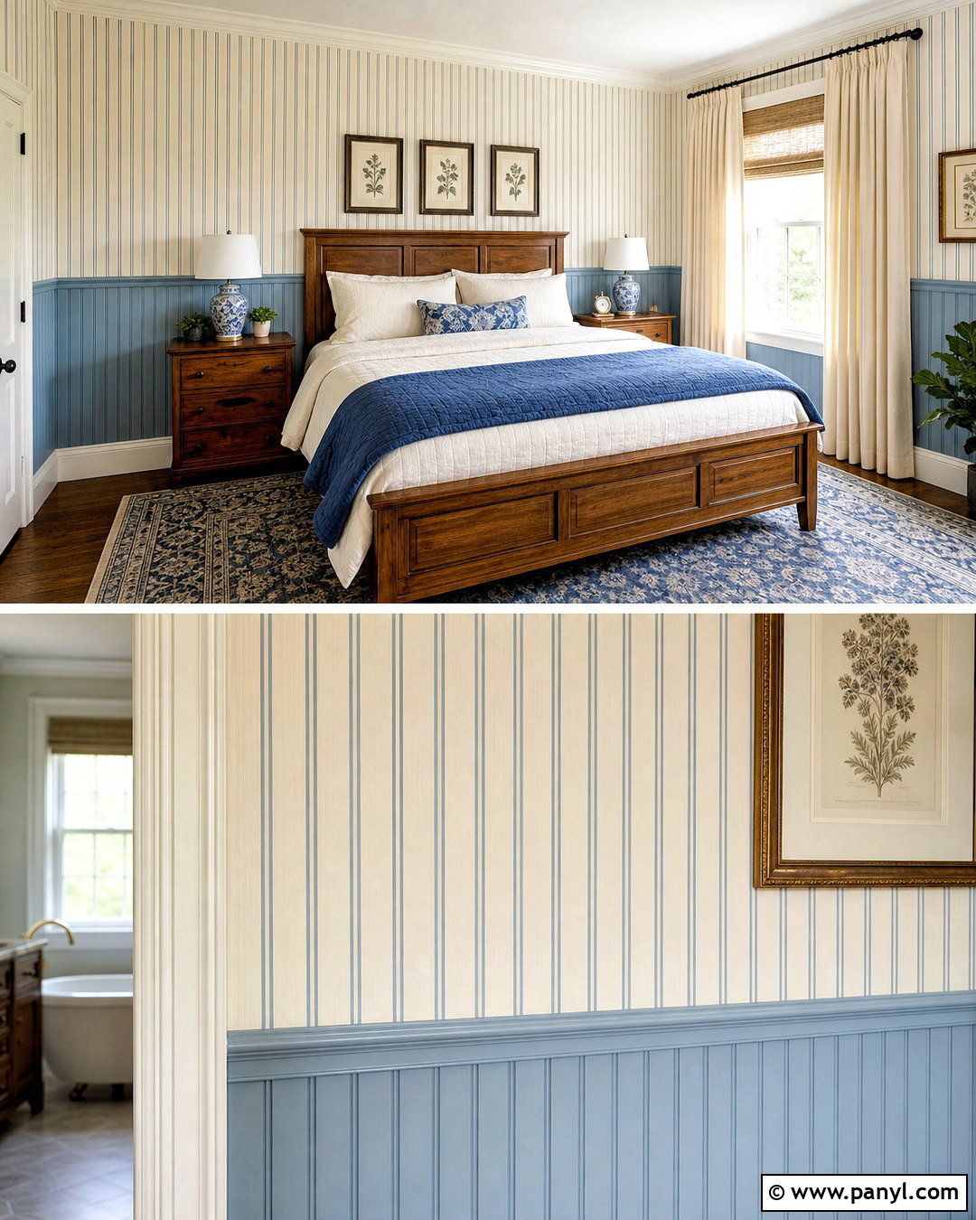 Striped Bedroom Walls With Wainscoting - 20 striped bedroom walls