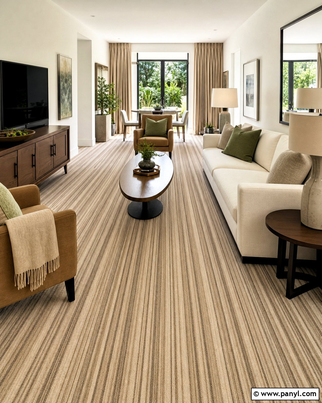 Striped Carpet Living Room - 20 living room with carpet floors