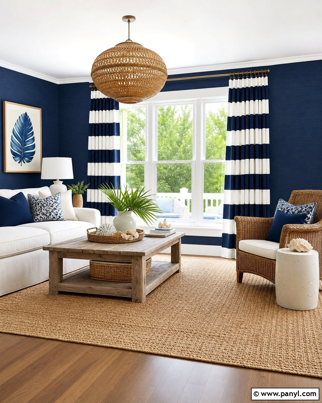 Striped Curtains With Navy Blue Walls - 20 Blue Wall With Curtains