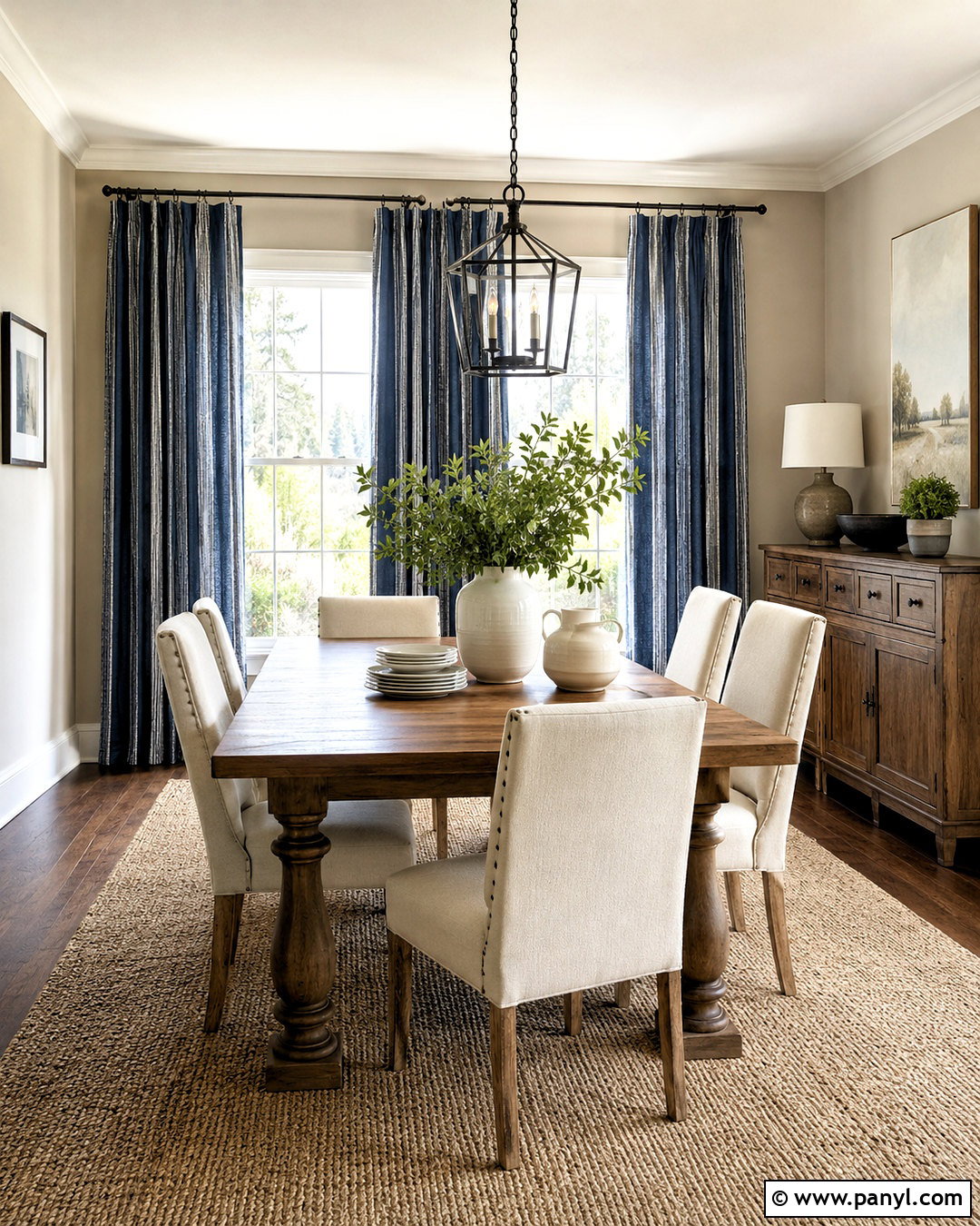 Striped Denim Curtains For Dining Room - 20 denim curtains