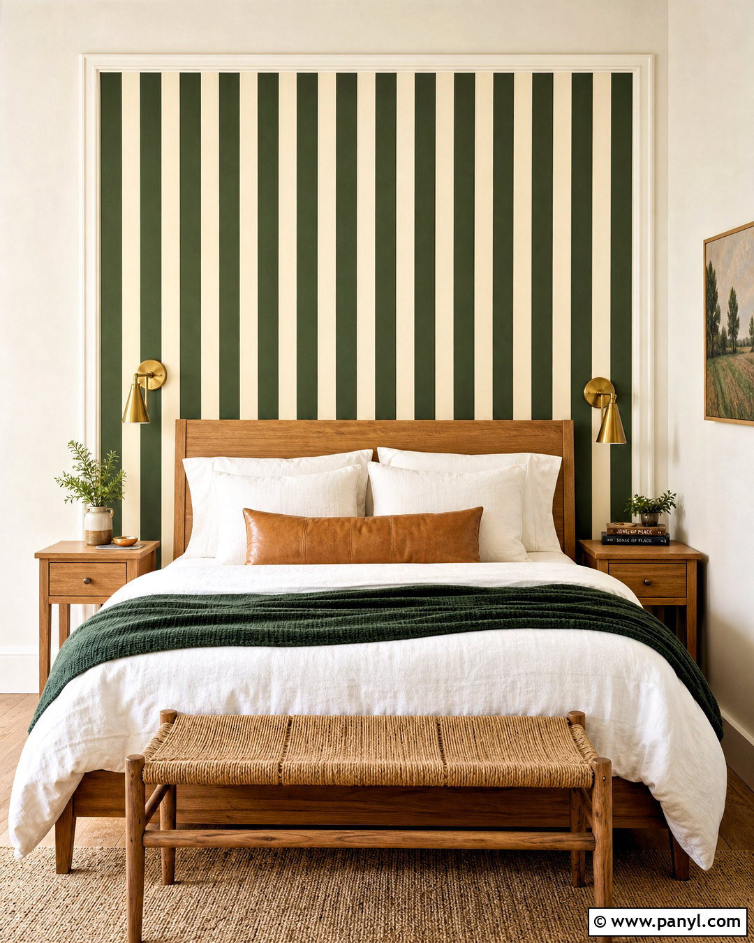 Striped Headboard Wall Bedroom - 20 striped walls bedroom ideas