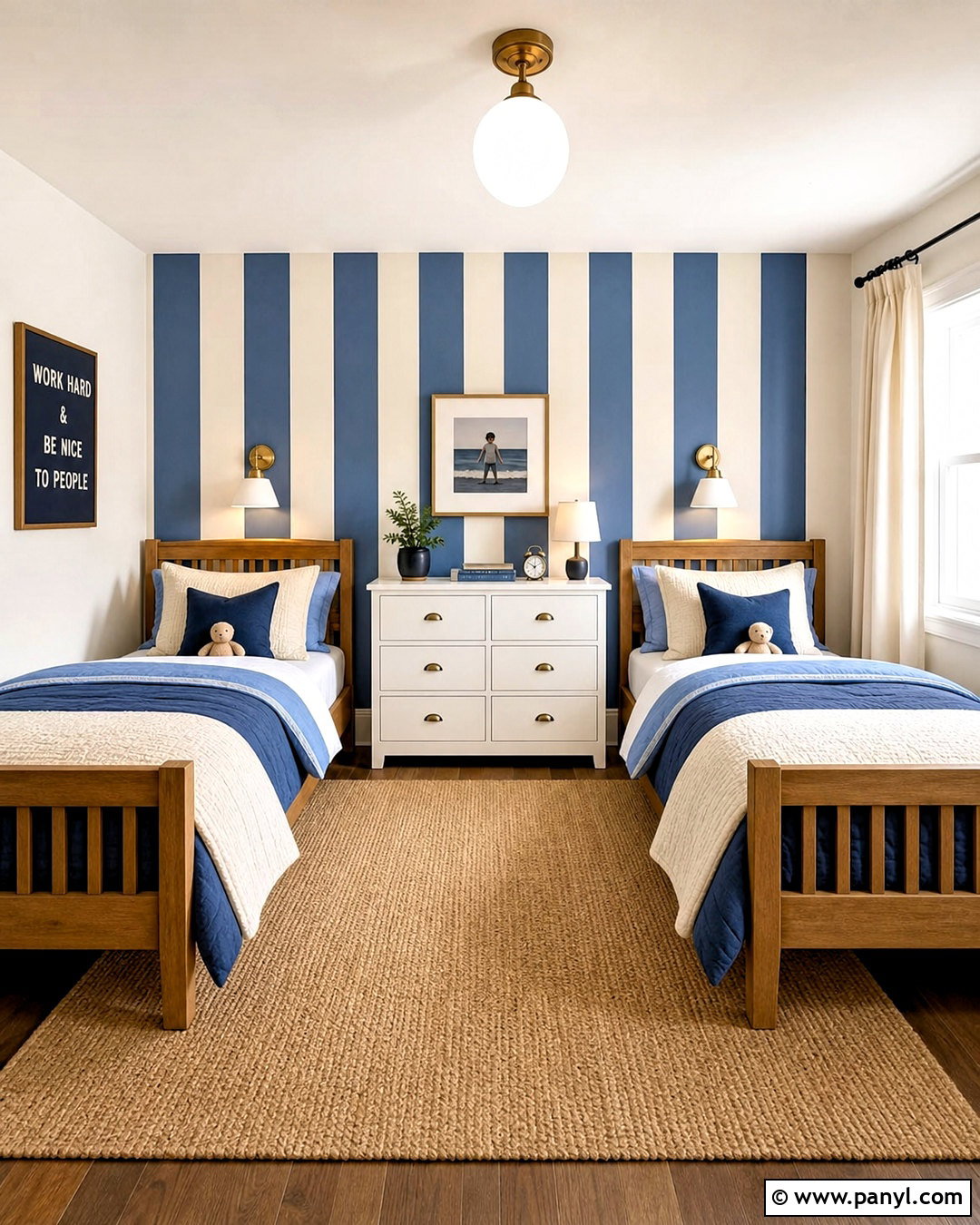 Striped Kids Room Accent Wall - 20 accent wall kids room ideas