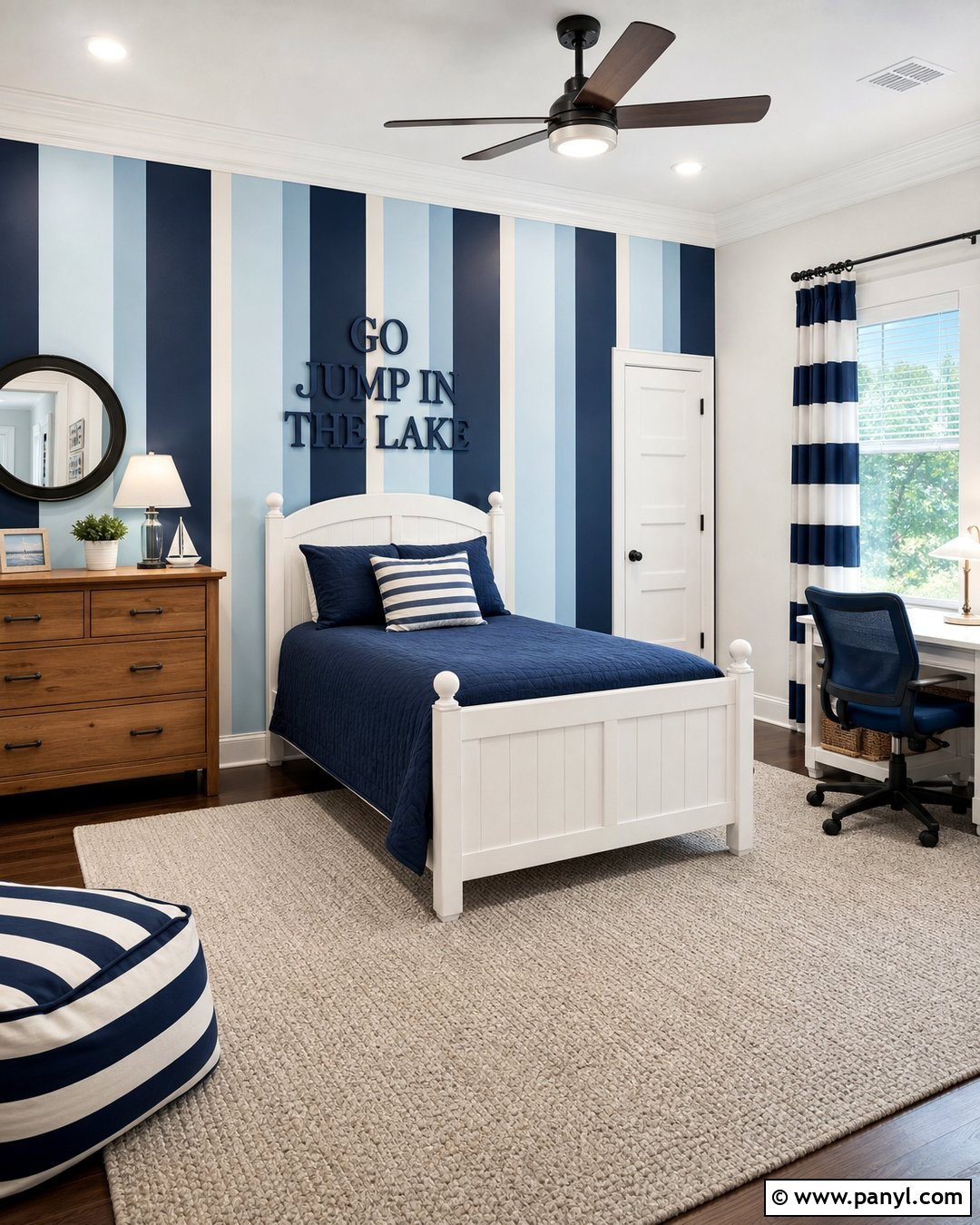 Striped Kids Room Accent Wall - 25 Accent Wall For Kids Room Ideas