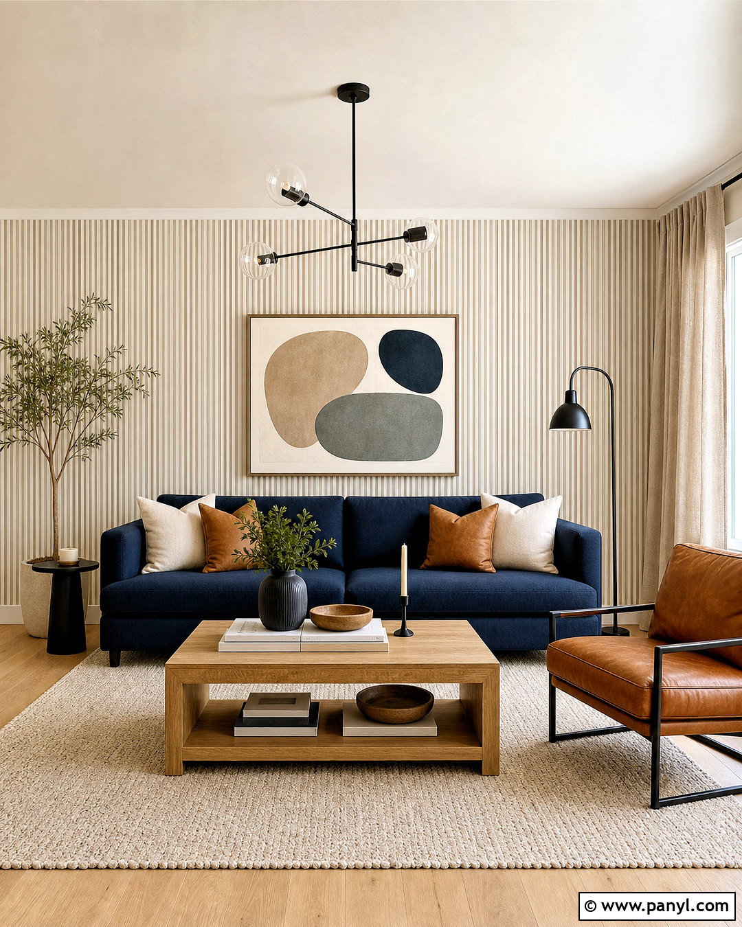 Striped Living Room Wallpaper - 20 wallpaper for living room modern ideas