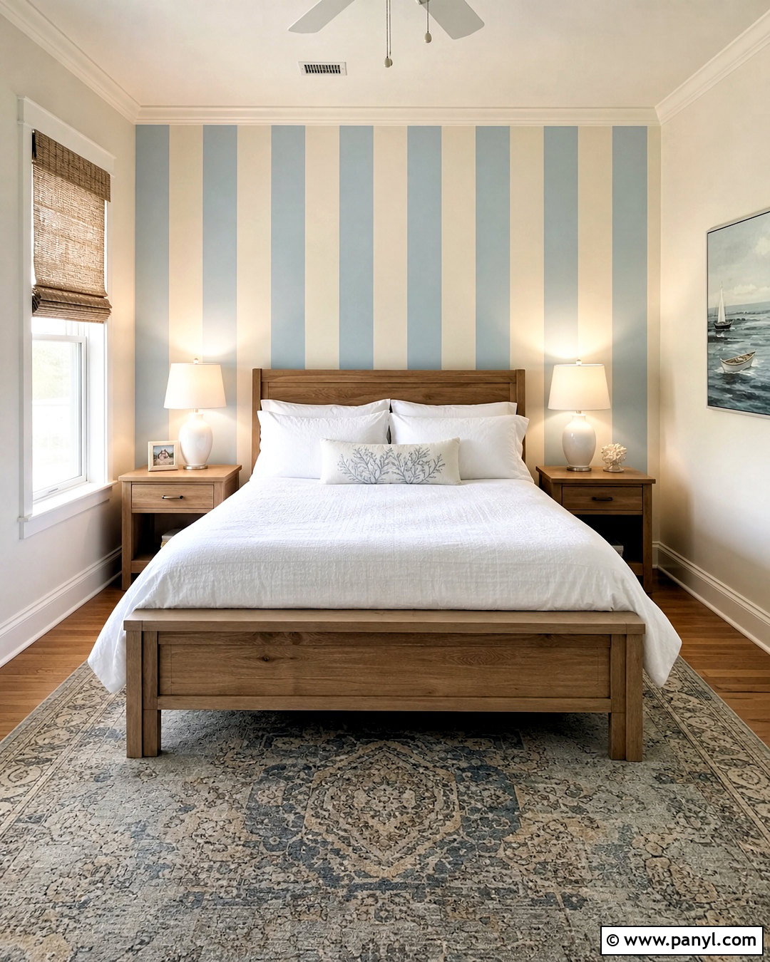 Striped Painted Accent Wall - 20 painted accent wall ideas