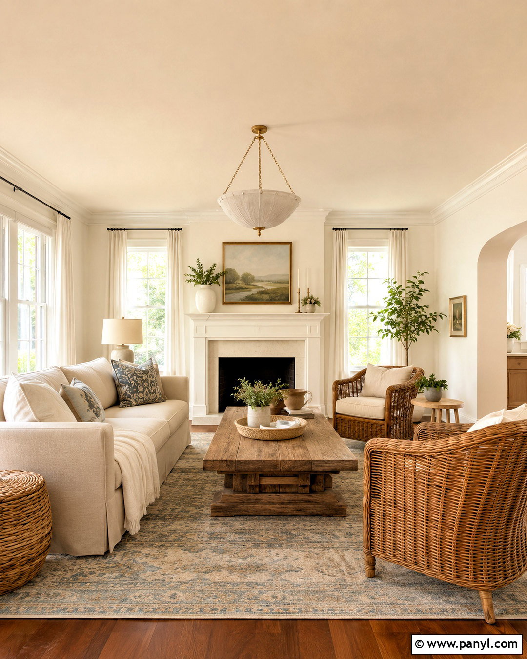Striped Painted Ceiling - 20 painted ceiling ideas living room ideas
