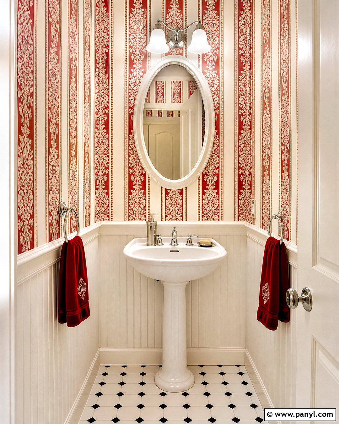 Striped Red And White Damask Pattern - 20 red and white damask patterns
