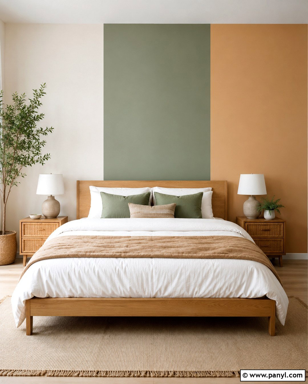 Striped Tricolor Wall - 20 Tricolor Wall Ideas