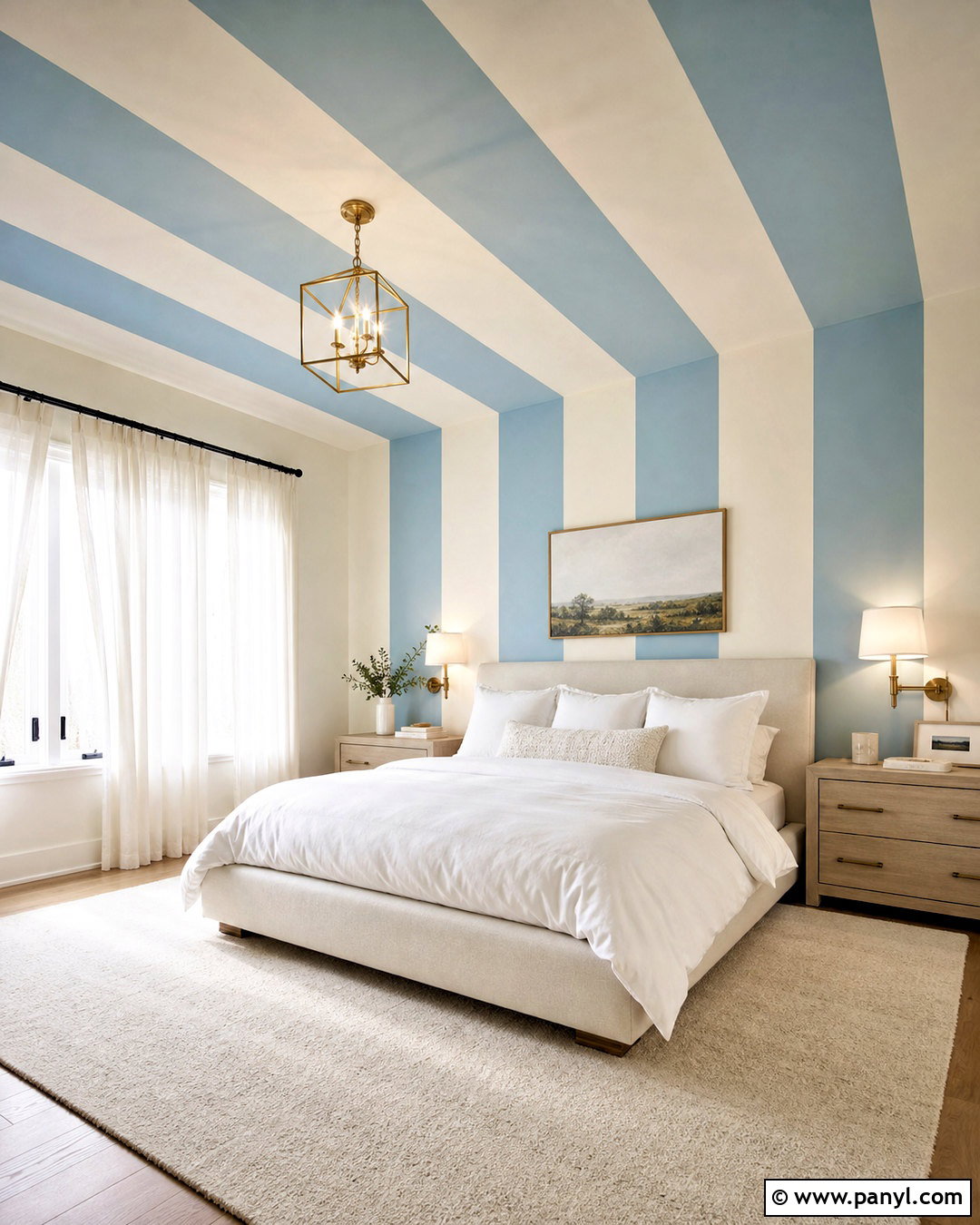 Striped Wall And Ceiling Bedroom - 20 striped walls bedroom ideas
