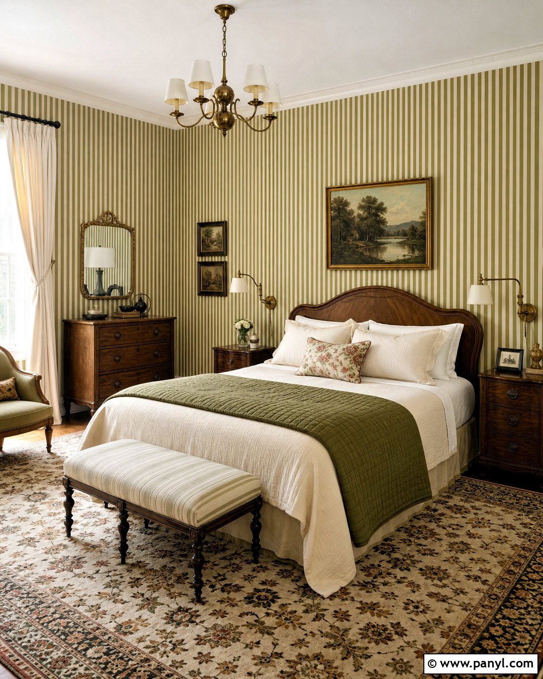 Striped Wallpaper Bedroom - 20 striped walls bedroom ideas