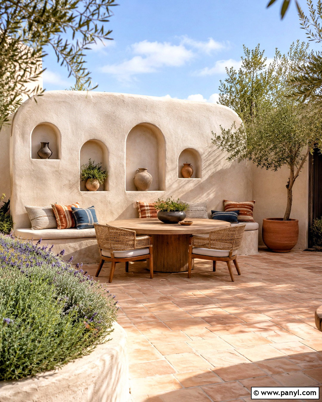 Stucco Outdoor Feature Wall - 20 outdoor feature wall ideas
