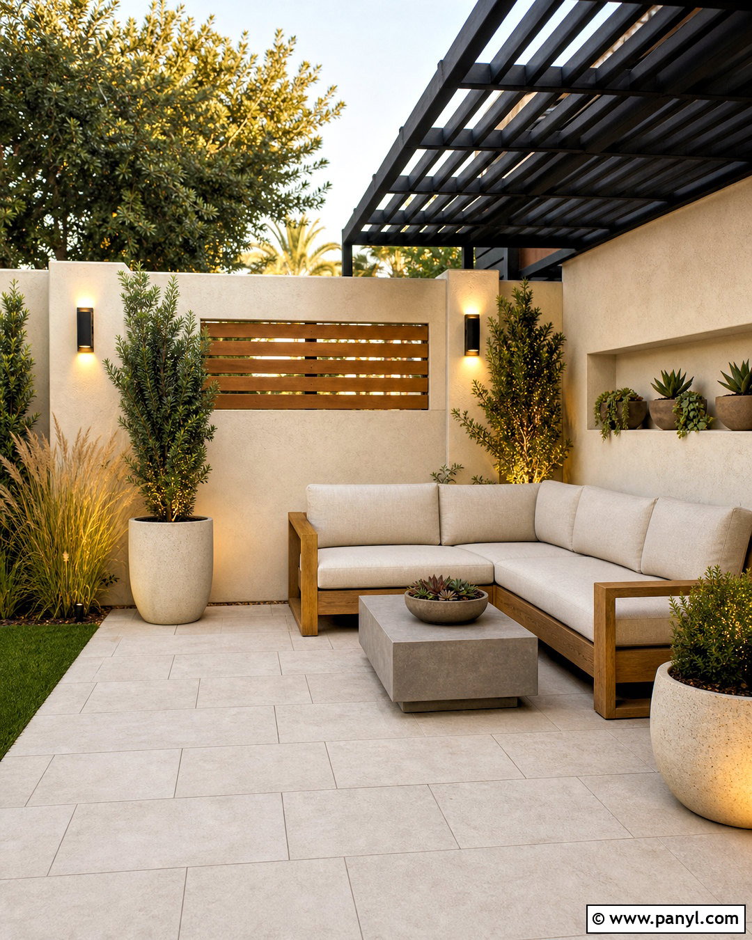 Stucco Patio Privacy Wall - 20 stucco walls
