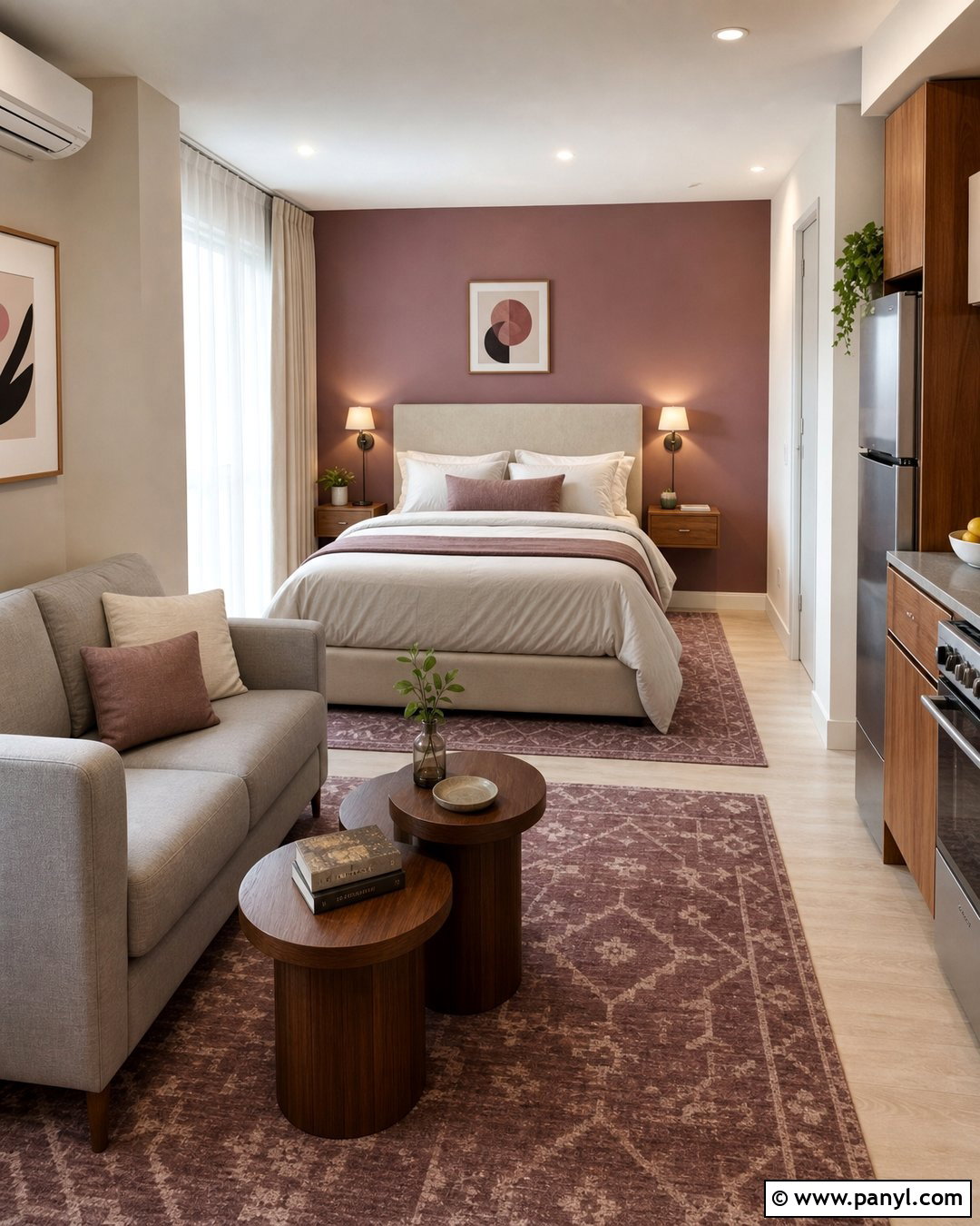 Studio Apartment Mauve Accent Wall - 30 Mauve Accent Wall Ideas