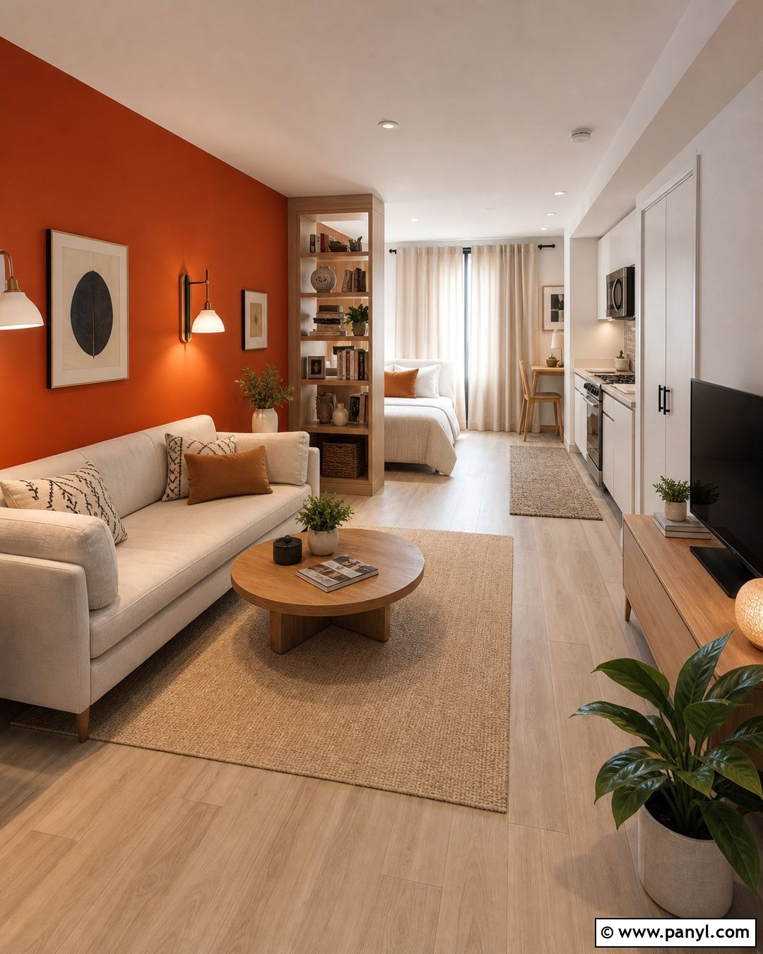 Studio Apartment With Burnt Orange Walls - 35 burnt orange walls