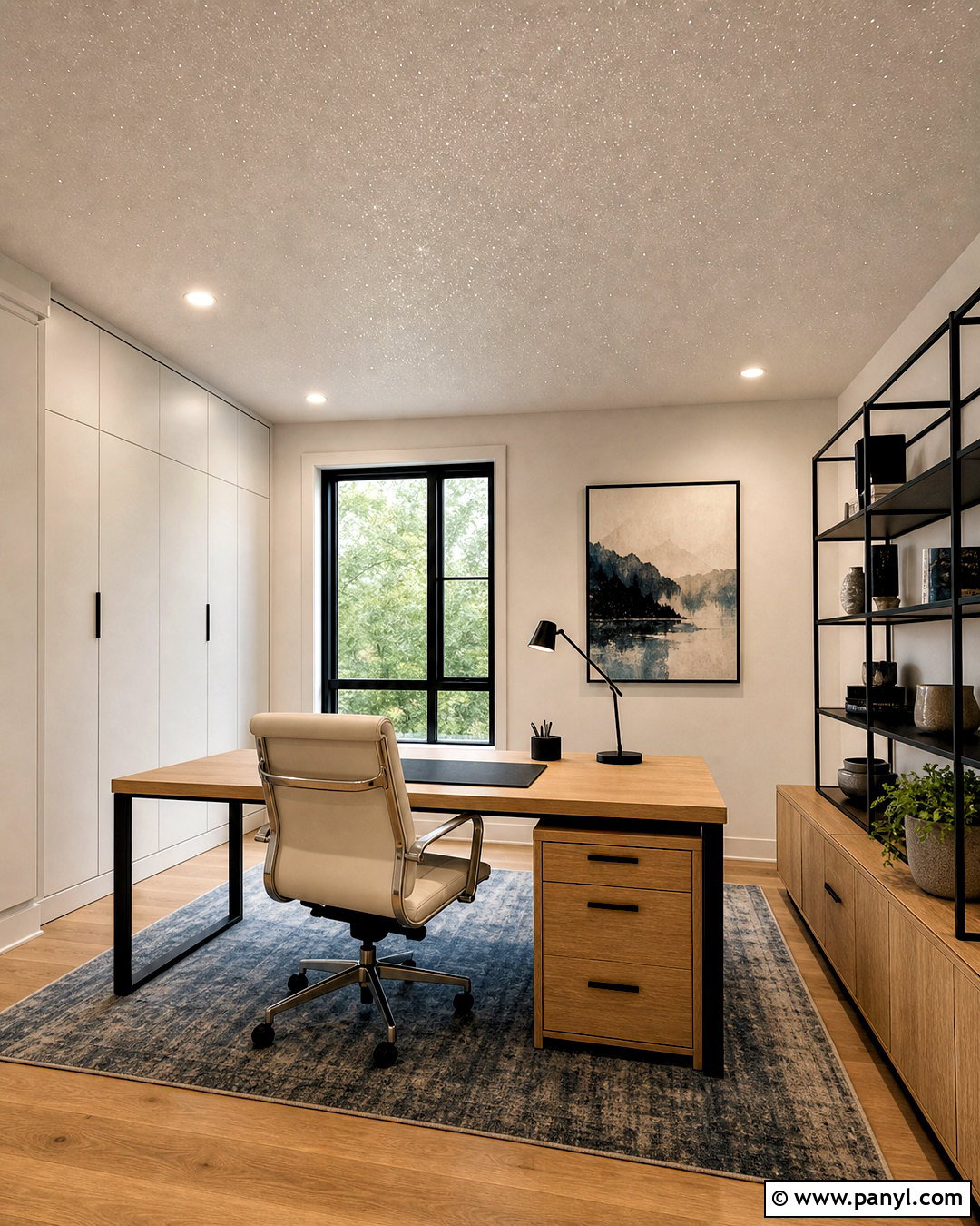 Subtle Glitter Ceiling Home Office - 20 glitter ceiling ideas