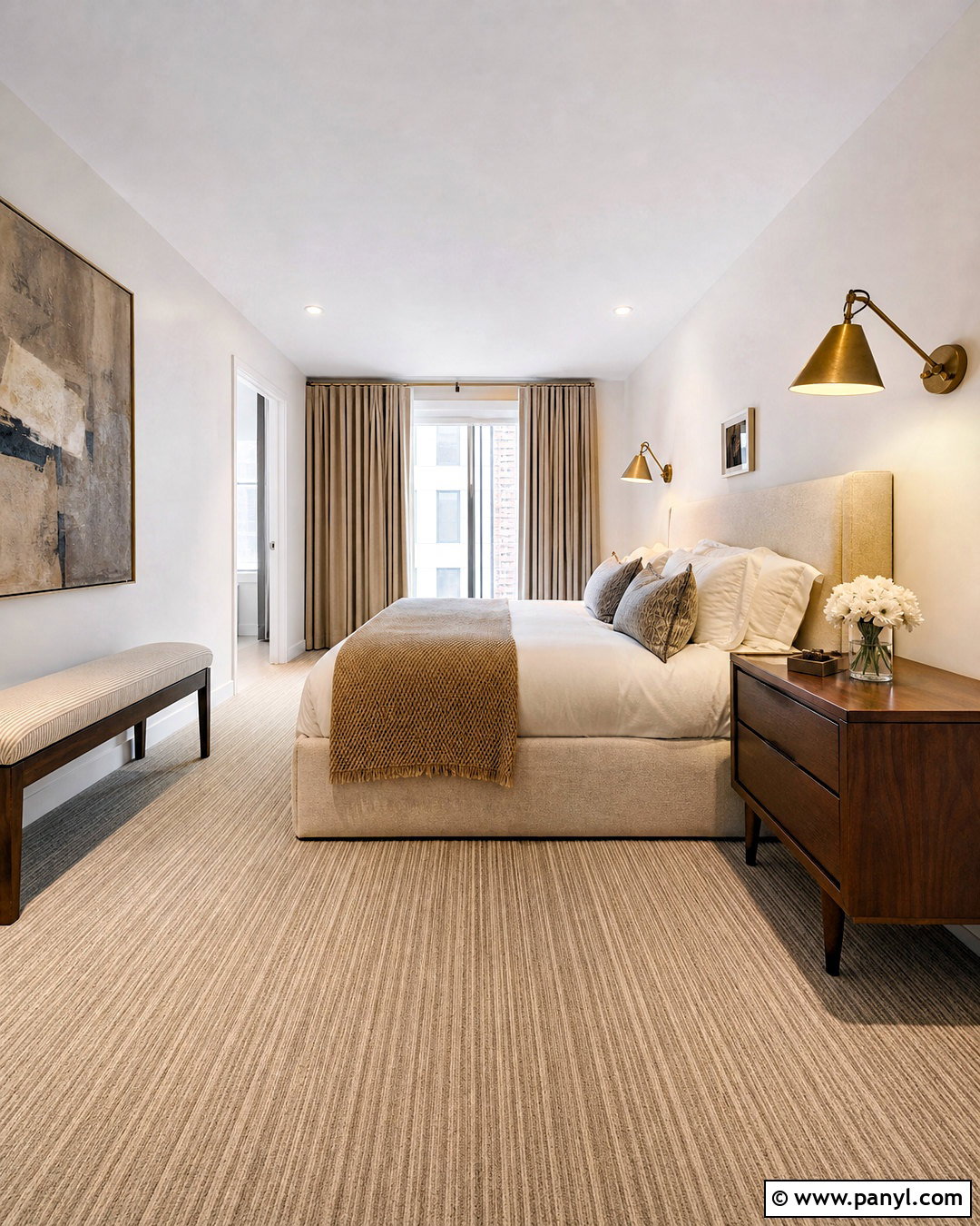 Subtle Striped Bedroom Carpet - 20 wall to wall carpet ideas bedrooms