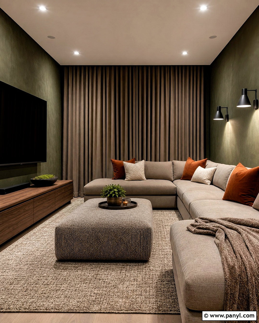 Suede Effect Textured Wallpaper Media Room - 20 textured wallpaper ideas