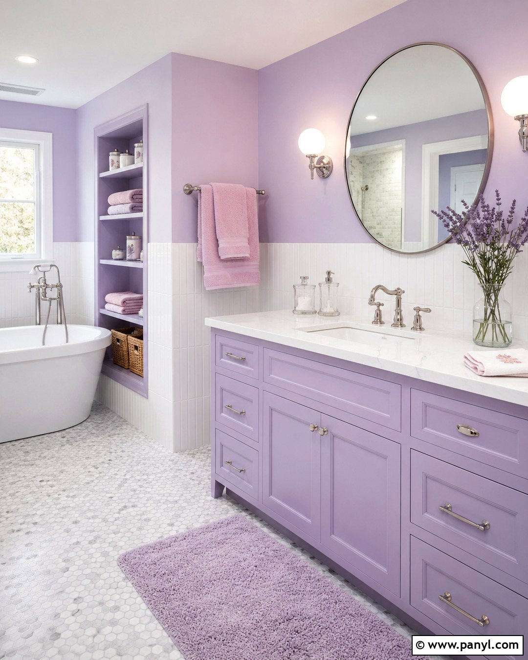 Sugared Almond Lavender Bathroom - 20 Farrow And Ball Lavender Ideas