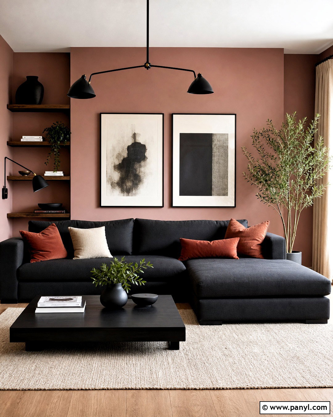 Sulking Room Pink And Charcoal Living Room - 20 sulking room pink living room ideas
