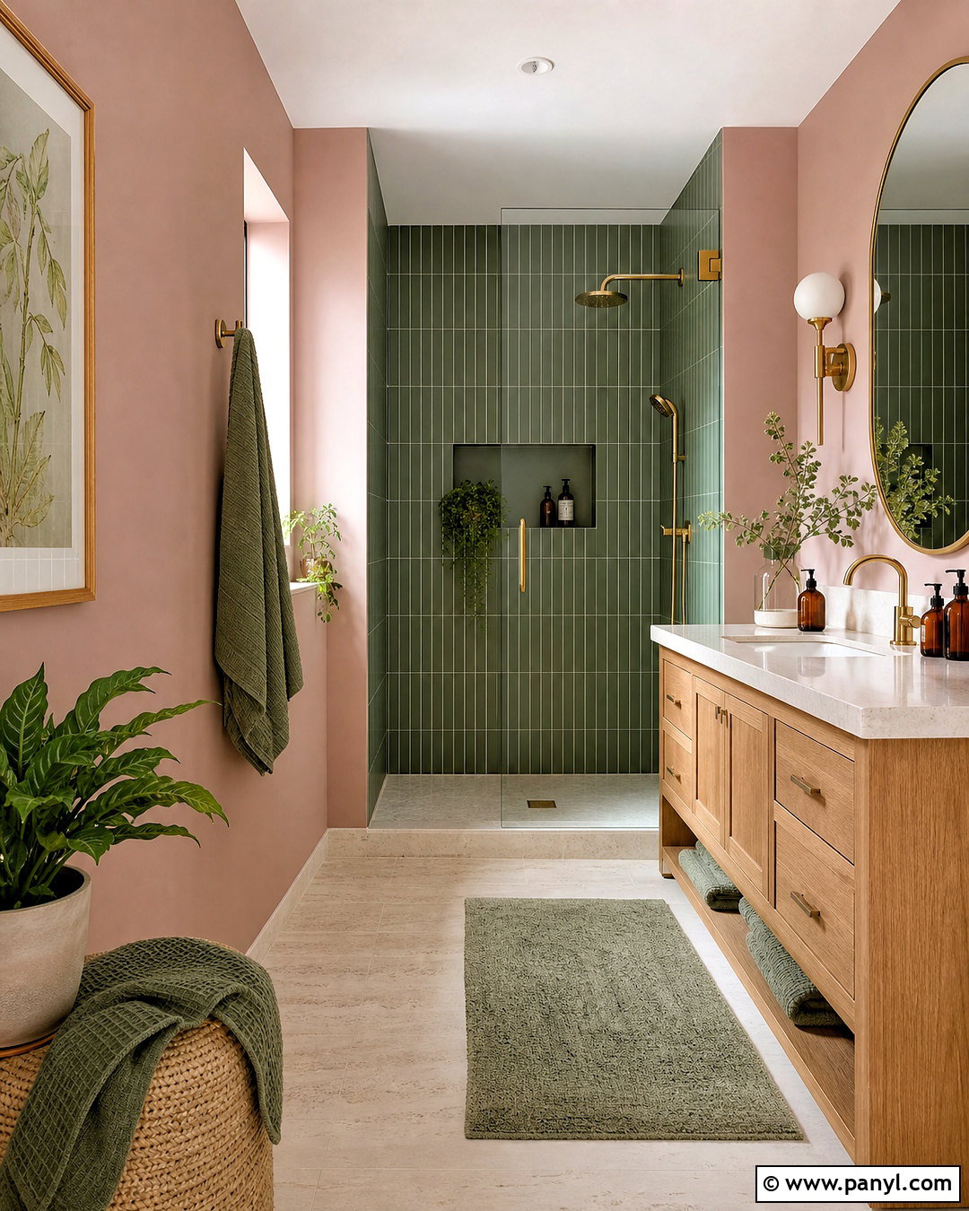 Sulking Room Pink And Sage Green Bathroom - 20 sulking room pink bathroom ideas