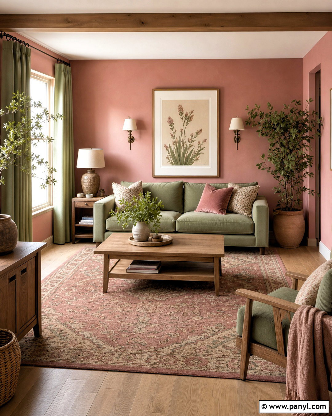 Sulking Room Pink And Sage Green Living Room - 20 sulking room pink living room ideas