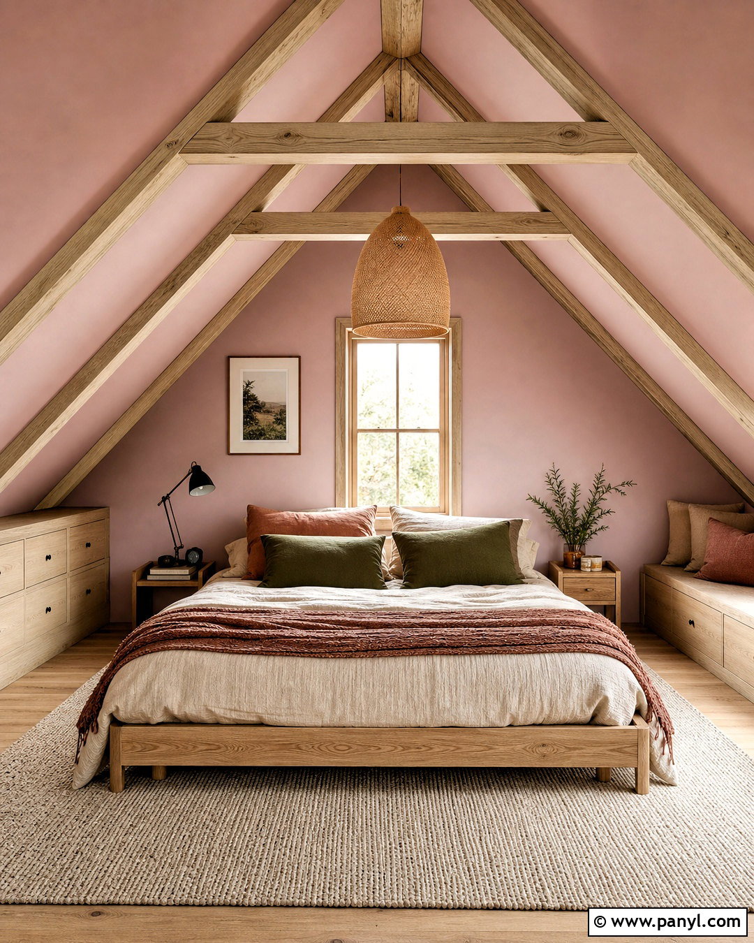 Sulking Room Pink Attic Bedroom With Painted Beams - 20 sulking room pink farrow and ball ideas