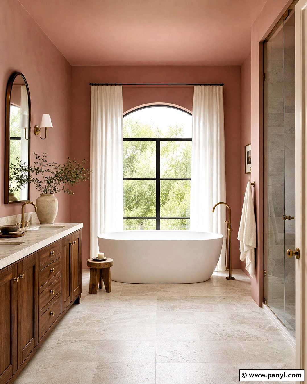 Sulking Room Pink Bathroom With Freestanding Tub - 20 sulking room pink bathroom ideas